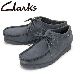 Clarks (クラークス) 26176570 Wallabee GTX ワラビー ゴアテックス メンズ ブーツ Blue/Grey Suede CL116 UK9.5-約27.5cm