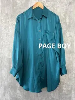 PAGE BOY ページボーイ スナップサテンチュニックシャツ