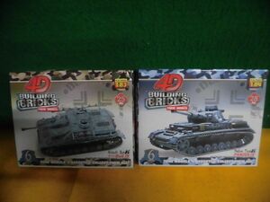 輸入プラモデル戦車(未開封) 4D Building Bricks TANK MODEL 1/83 Stug4/ 1/84 Panzer4 2種セット