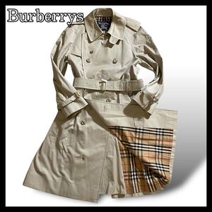 Burberrys バーバリーズ BURBERRY バーバリー トレンチコート ノバチェック ロング丈 ベルト付き サイズ170 L相当 コットン ベージュ