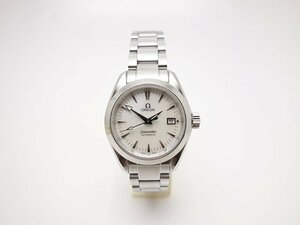 OMEGA オメガ　シーマスターアクアテラ　シェル文字盤　2573.70 自動巻き　SS　レディース　中古　送料無料