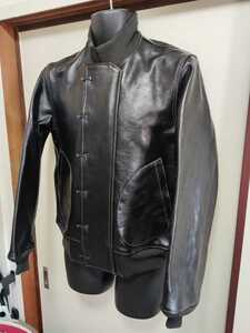 トイズマッコイ デッキジャケット レザージャケット ミリタリー サイズ38 Toysmccoy Realmccoy 日本製 Leather Jacket　