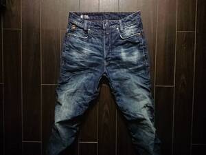 G-STAR RAW♪STAQ 3D TAPERED♪ジースター♪立体裁断♪3D♪リップル加工♪W27 L32♪D02036 8595 2967