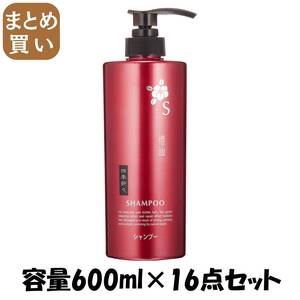 【まとめ買い】四季折々　椿油シャンプー 容量600ML×16点セット 熊野油脂 シャンプー