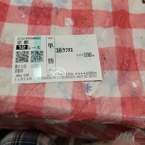 現地購入第69回京阪杯ラプタス