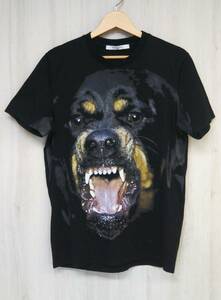 GIVENCHY ジバンシイ Rottweiler ロットワイラー 半袖Tシャツ【17F 7326 651】 ブラック 黒 【S】メンズ 犬プリント