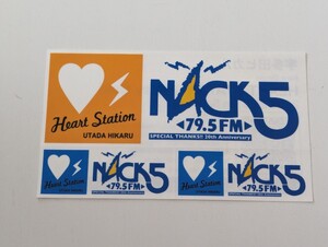 ＜匿名配送＞宇多田ヒカル NACK5 heart station ステッカー　シール