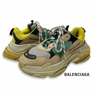 正規品 BALENCIAGA Triple S EU 40 CLEAR SOLE バレンシアガ トリプル エス ホワイト 厚底 ソール シューズ ダットスニーカー マルチカラー