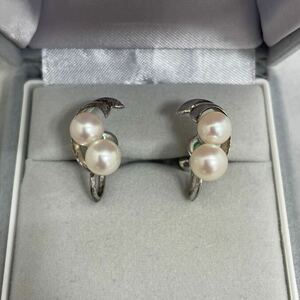 【 MIKIMOTO ミキモトパール イヤリング 6mm シルバー 】