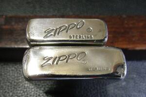 VINTAGE ☆ ZIPPO STERLING ◇ まとめて２個【中古品】