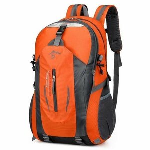 防水 防滑 通気性 軽量 リュックサック デイパック 登山 バック バックパック 40L トレッキング ハイキング オレンジ