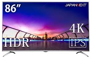 【中古】JAPANNEXT JN-IPS8600UHDR-KG [強化ガラス仕様 4K(3840 x 2160) 86インチ液晶ディスプレイ UHD