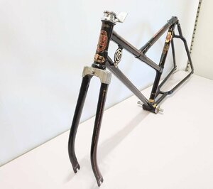 丸石自転車　フレーム　黒　当時物　レトロ　おしゃれ　デコチャリ　MARUISHI　