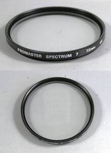 Promaster Spectram　(982)　 美品・レンズフィルター 　72ｍｍ　UV （紫外線防止、レンズ保護）　プロマスター