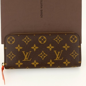 【未使用品】LOUIS VUITTON ルイヴィトン ポルトフォイユ・クレマンス 長財布（小銭入れあり） モノグラム オレンジ M61536