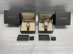 ◆未使用品◆GUCCI　グッチ　ペアウォッチ　腕時計　2点セット◆レディース 014250　メンズ 062770◆箱付き