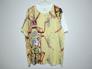 カミキリ 昆虫採集 標本 総柄 Tシャツ XL