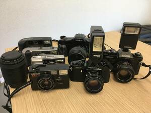 【ジャンク】PENTAX MV1・RICOH XR500・MINOLTA 7xi・capios・Konica EFJ ズーム40~80mm・OLYMPUS SUPERZOOM140S・シグマUC ZOOM70〜210mm