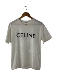 CELINE◆半袖カットソー/XXS/コットン/白/無地/2x764671ｑ/ロゴプリント/ロゴT