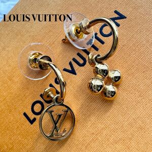 美品ルイヴィトン LOUIS VUITTON モノグラム フラワー ピアス ブックル ドレイユ ブルーミング LV サークル M64859アクセサリー