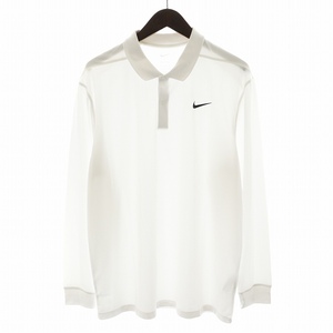 ナイキ NIKE Dri-FIT teamsports ポロシャツ 長袖 ロゴ ゴルフウェア XL 白 ホワイト DN2345-100 /AN36 メンズ