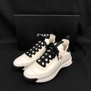 CHANEL　シャネル　スニーカー　G35617　サイズ36　紐　箱付き【DAAH4036】