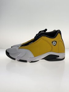 NIKE◆Air Jordan14 LightGinger/ハイカットスニーカー/28cm/YLW/レザー/487471-701