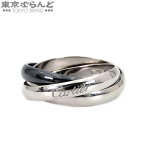 101722119 カルティエ CARTIER クラシック トリニティリング B4234100 B4234160 K18WG セラミック #60 20号相当 指輪 ユニセックス 仕上済