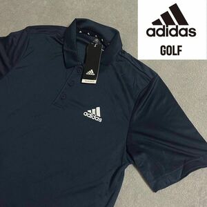 送料360円 XLサイズ 新品 adidas GOLF ポロシャツ 半袖 AEROREADY メンズ アディダスゴルフ ゴルフウェア 吸汗速乾 ネイビー 紺色 春夏 O