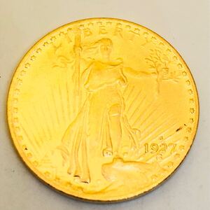 アメリカ金貨　古銭　アメリカ　1927年　歩く自由の女神　コイン　硬貨　記念幣 イーグル （y-097）