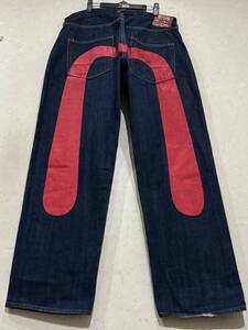 ※EVISU エヴィス エビス No2 LOT 2001 レッド大黒 セルビッチ デニムパンツ 日本製 大きいサイズ 40　　　　　　　　　　 BJBE.A