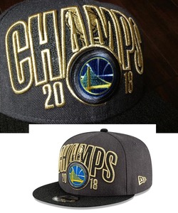 【既決USA】2018 NBA CHAMPIONS ★ Golden State Warriors@完売刺繍ロゴ入【2018 NBA Finals Champions Locker Room Hat】@Dark Grey