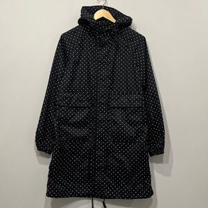 【509】 美品 ENGINEERED GARMENTS ポルカドット ナイロン アノラック パーカー コート ブラック 黒 S エンジニアードガーメンツ parka