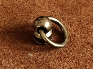 真鍮 ドロップハンドル 小（ゴールド）ポスト トチカン 財布 金具 パーツ 工具 ウォレットチェーン レザークラフト 首輪 ペット用品