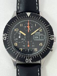 【M211】ジン Sinn 156B MILITARY CHRONOGRAPH クロノグラフ 自動巻き パイロットウォッチ 動作品 腕時計