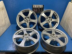 〈K433〉ホイール4本セット　JOKER KING weds 18インチ7.5J オフセット＋38 PCD5H114.3 ハブ73mm ボルト穴13mm