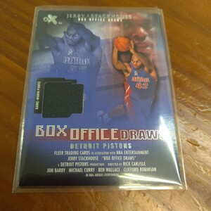 2002 EX fleer box office draws jerry stackhouse gameused jersey