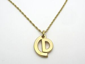 1000円スタート ネックレス Christian Dior クリスチャンディオール CDロゴ ゴールド レディース アクセサリー 装飾品 5 J60041