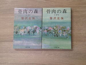 骨肉の森　上下巻　全2巻　笹沢左保　カバー・松田穣　文春文庫　文藝春秋　お499