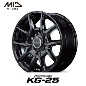 200系 ハイエース レジアス ブラック 新品冬4本 MID KG25 6.0J 15in IS33 PCD139.7 ヨコハマ iG91 195/80R15 107/105L