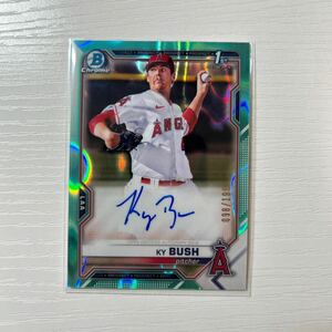 2021 Bowman Draft Ky Bush aqua lava refractor auto 199枚限定