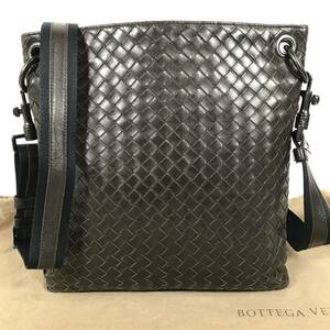 【ボッテガヴェネタ】本物 BOTTEGA VENETA ショルダーバッグ イントレチャート 斜め掛け 本革 レザー メンズ レディース イタリア製 保存袋