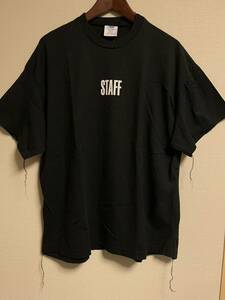 国内正規品 美品 2017SS VETEMENTS x Hanes Oversized Staff Tee Black Mサイズ ヴェトモン ヘインズ スタッフ Tシャツ ブラック 黒