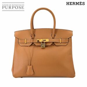 エルメス HERMES バーキン30 ハンド バッグ クシュベル エプソン ゴールド □A刻印 ゴールド 金具 Birkin 30 90234635