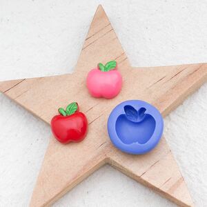 32 リンゴ型 フルーツ 樹脂粘土 スイーツ りんご デコ パーツ アップル 果物 ネイル ブルーミックス シリコン モールド ハンドメイド