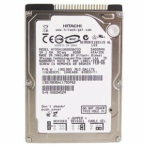 動作品★日立 2.5インチ 60GB HTS541060G9AT00 IDE/ATA100 (9.5mm/5400rpm/8MB)　内臓ハードディスク 送料無料