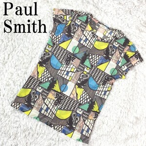 Paul Smith ポールスミス メッシュカットソー 半袖カットソー ポリエステル ナイロン総柄 M B7194