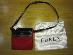 ◎絶版レア新品タグ付◎FURLA ショルダーバック　エンジ色