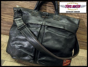 送無 美品 TOYS McCOY トイズマッコイ TMA2323 LEATHER HELMET BAG 天然皮革 馬革 茶芯 ホースハイド ミリタリー レザー ヘルメット バッグ