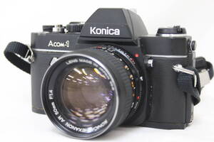 【返品保証】 コニカ KONICA ACOM-1 ブラック HEXANON ar 50mm F1.4 ボディレンズセット v9722